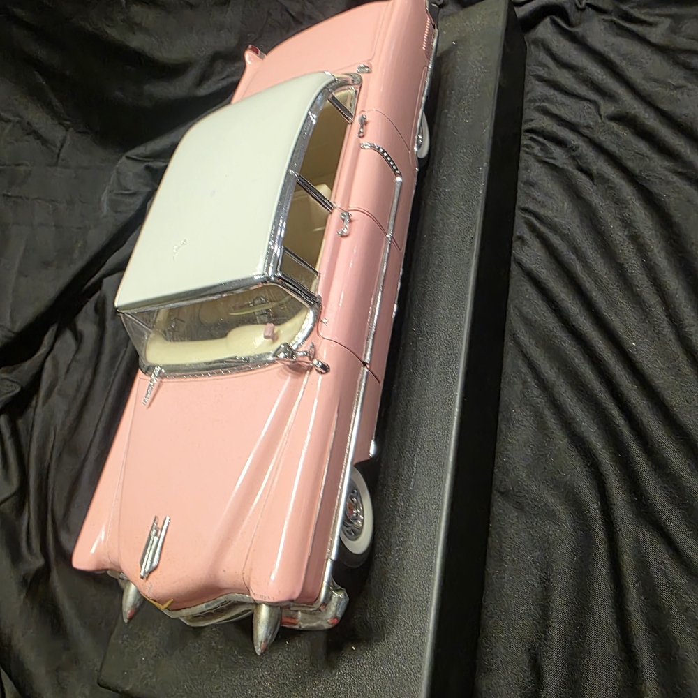 Vintage Pink and White Model Car